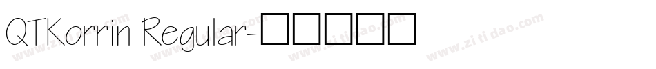 QTKorrin Regular字体转换